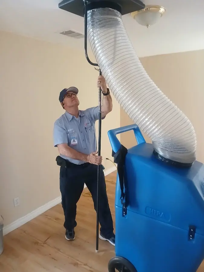 Mini Split Installation technician using HEPA equipment in Seattle